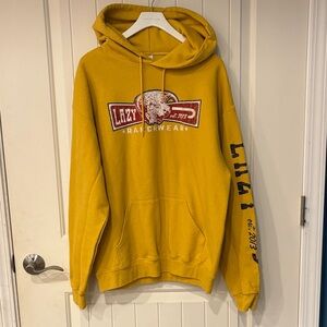 Jerzees Yellow Hoodie with Ranchwear Graphic
